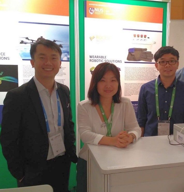 From left to right: Prof. Raye Yeow, Jane Wang, Dr. Hong Kai Yap