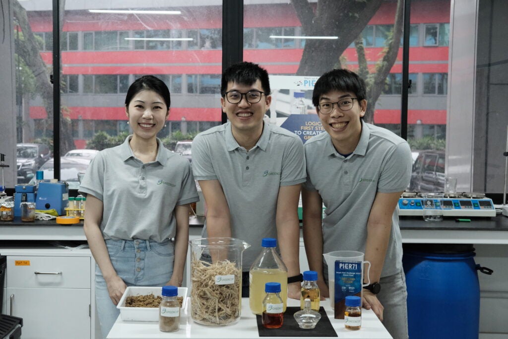 Founders of Green COP (from left): Sng Yee Ching (Project Director), Dr Hanson Lee (CEO), and Low Wang Chang (COO)