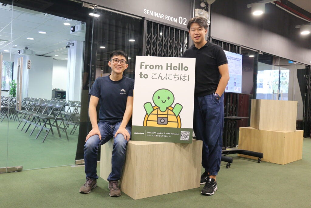 Lingosnap founders, Francis Lee, CTO (left) and Phang Wei Jun, CEO (right)