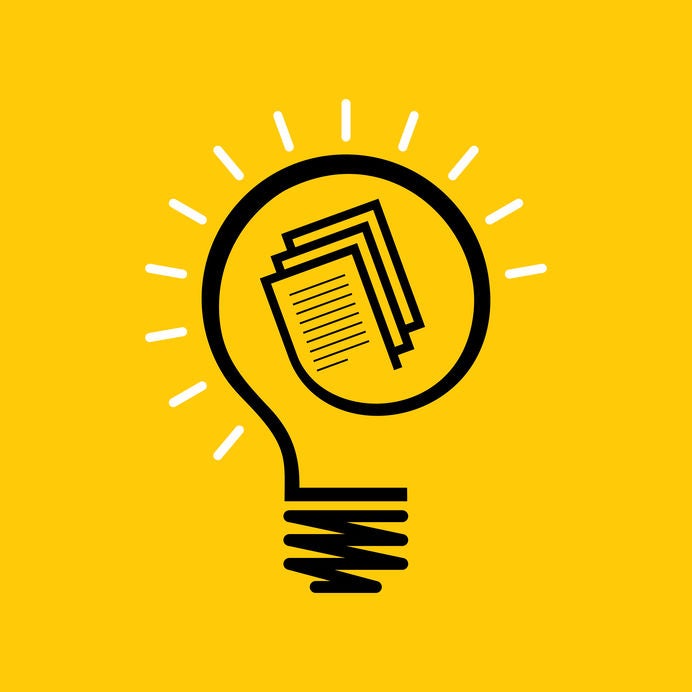 Idea and knowledge concept design Light bulb on book